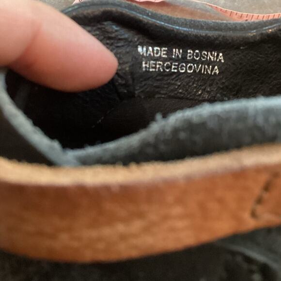 A.S.98 Felix Flat Boot Ankle Bootie Grey Free People Boho Leather US 7.5 8 EU 38 - Picture 4 of 13